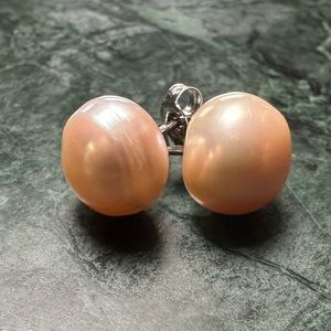 Pearl Earrings - Champagne Color